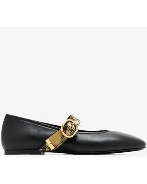 Burberry Robin Strap Ballerinas - White
