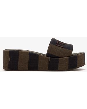 Fendi Sunshine Platform Sandals - Black