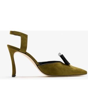 Manolo Blahnik Domitila Slingback Pumps - Green