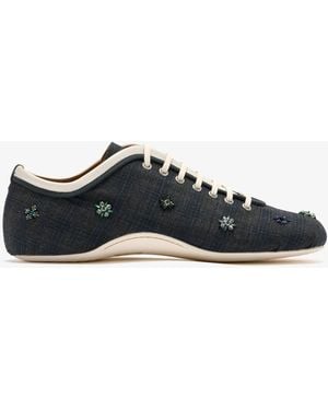 Dries Van Noten Embroidered Ballerina Sneakers - Black