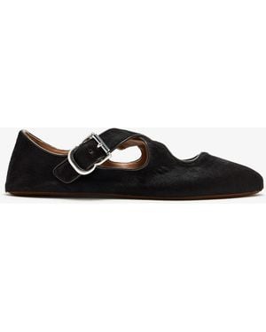 Alaïa Criss Cross Ballerinas - Black