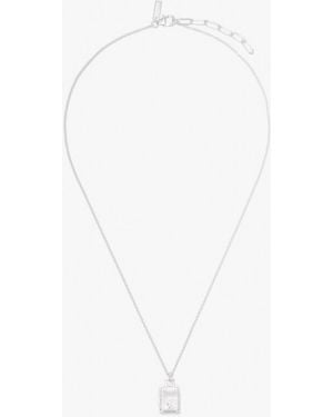 Common Lines Luggage Pendant Necklace - White
