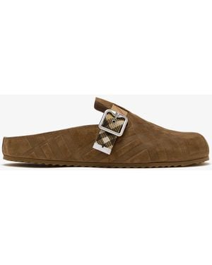 Burberry Check Urchin Clogs - Brown