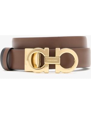 Ferragamo Gancini Reversible Belt - Brown