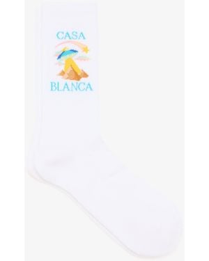 CASABLANCA Phantasmagoria Socks - White