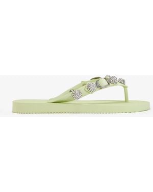 Balenciaga Cagole Thong Sandals - Green