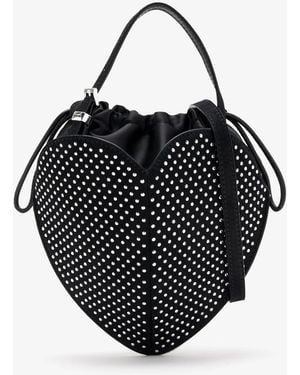 ROTATE BIRGER CHRISTENSEN The Rhinestone Heart Bag - Black