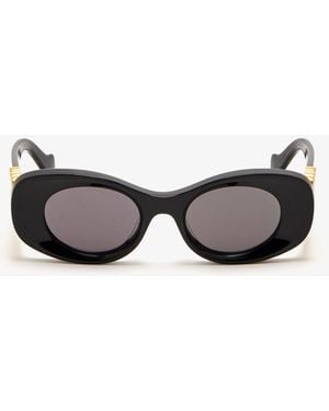 Loewe Anagram Oval Sunglasses - Black