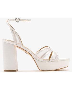 Badgley Mischka Strappy Platform Sandals - Natural