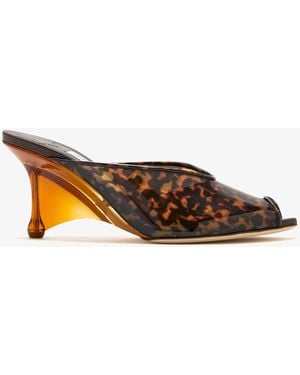 Jimmy Choo Glace 80 Mules - Brown