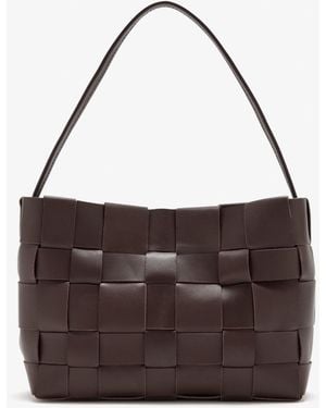 St. Agni Woven Mini Tote Bag - Brown