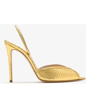 Andrea Wazen Katy 105 Slingback Pumps - Metallic