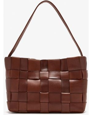 St. Agni Woven Mini Tote Bag - Brown