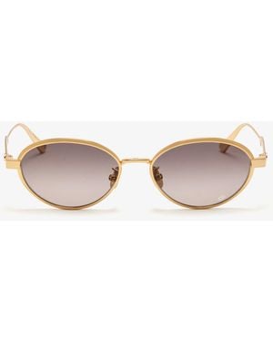 Dior Cannage R1U Oval Sunglasses - Metallic