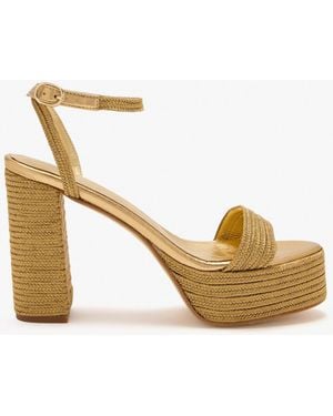 Andrea Gomez Becka Platform Sandals - Metallic