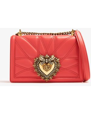 Dolce & Gabbana Medium Devotion Shoulder Bag - Red