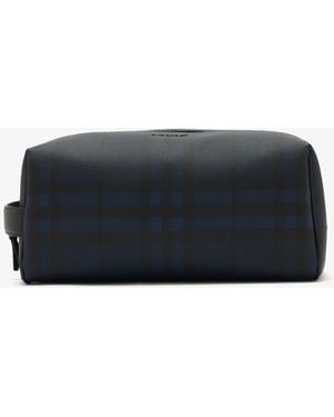 Burberry Check Travel Pouch - Black