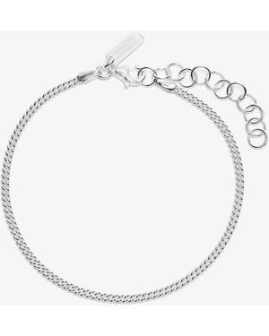 Common Lines Mini Curb Bracelet - White
