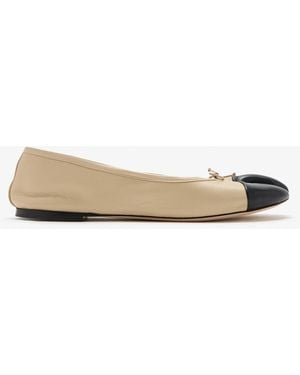 Christen Tabi Stretch Ballerinas - White