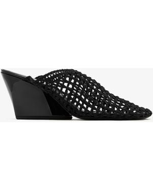 Proenza Schouler Slant Crochet Mules - Black