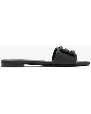 Fendi Baguette Slide Sandals - White