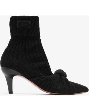 Chloé Suzie Knotted Knitted Boots - Black