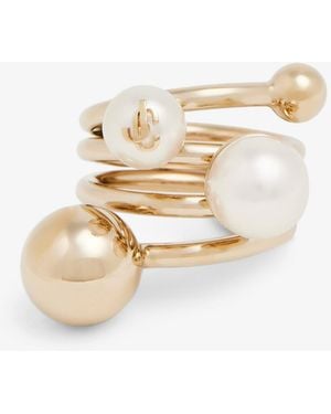 Jimmy Choo Jc Multi Pearl Ring - White