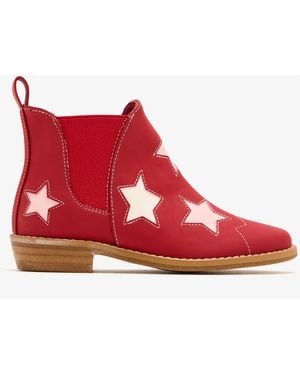 Stella McCartney Star Appliqué Boots - Red