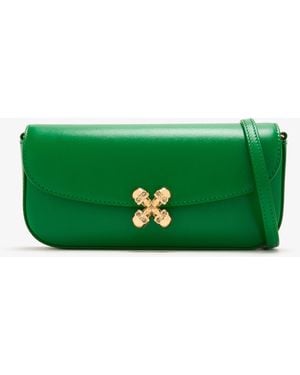 McQueen Small Skull Flower Bag - Green