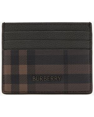 Burberry Check Card Case - Black