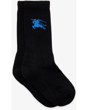 Burberry Ekd Ribbed Socks - Black