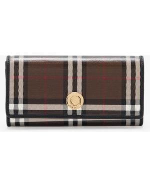 Burberry Check Continental Wallet - Brown