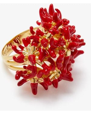 Bottega Veneta Sea Coral Ring - Red