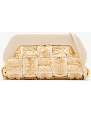 THEMOIRÈ Bios Intreccio Raffia Clutch - Natural