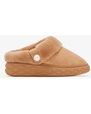 Jimmy Choo Diamond Maxi Mules - Brown