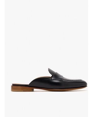 Magnanni Leather Slippers - White