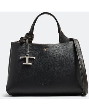 【関税&送料込】Tod'S Handbag Man BLACK Tod's Di Bag Tote in Leather Medium