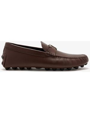 Tod's T Timeless Gommino Bubble Loafers - Brown
