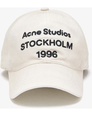 Acne Studios Logo-Embroidered Baseball Cap - Natural