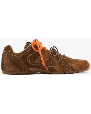 Miu Miu X New Balance 530 Sl Suede Sneakers - Brown