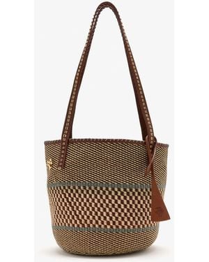 Tory Burch Large Handwoven Basket Tote Bag - Multicolor