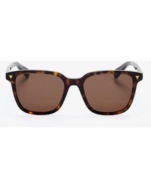 Bottega Veneta Triangle Studs Sunglasses - Brown