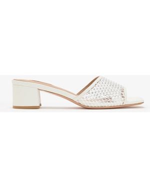Nicoli Tisil Mules - White