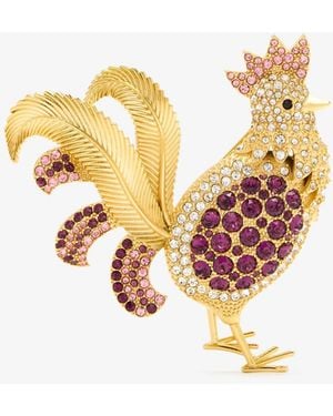 Dolce & Gabbana Sartoria Rooster Brooch - White