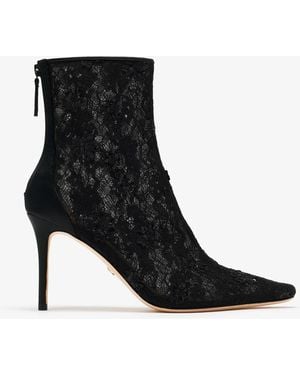 Badgley Mischka Raya Lace Boots - Black