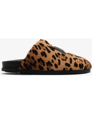 Givenchy Animal-Print Mules - Brown