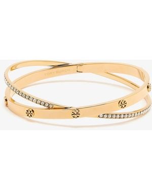 Tory Burch Icon Pavé Double Bracelet - Natural