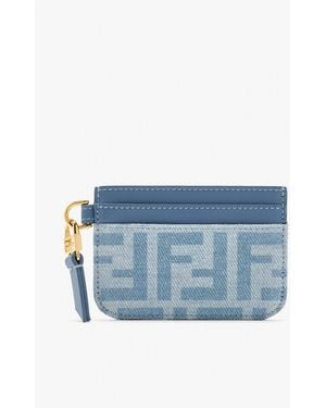 Fendi Baguette Card Case - Blue