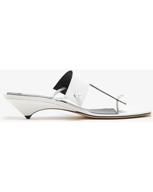 Christen Edge T-Strap Thong Sandals - White