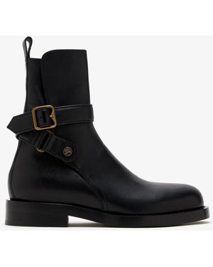 Burberry Leather Ledger Jodphur Boots - Black